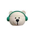 RNGEDG for Airpods pro Case 3D Cute Funny Cool Kawaii Music Bear Airpods pro Case Soft Silicone Skin Cover Shock-Absorbing Protective Case for Airpods Pro Charging Case (AirPods 3 Case)