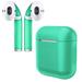 APSkins Silicone Case and Stylish Skins Compatible with Apple AirPod Accessories (Mint Green Case & Skin)