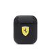 Ferrari AirPods Case Cover in Black On Track Compatible with Apple AirPods 1 and AirPods 2 PU Leather Protective Hard Case Shockproof Wireless Charging and Signature Metal Logo