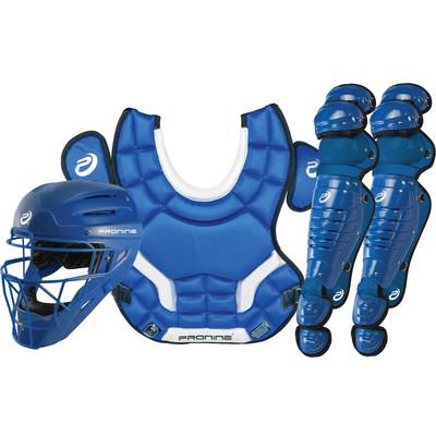 Pro Nine Armatus Elite Baseball Catcher's Gear Set - Ages 7-9 Royal