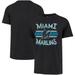 Men's '47 Black Miami Marlins Renew Franklin T-Shirt