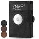 ZNAP Airtag Wallet Made of Premium Leather, Credit Card Holder, Men's Wallet, RFID Blocking & Slim Wallet, Card Case, Air Tag Wallet, Men's Wallet, 8 Card Slots, Black Cork, Black Cork