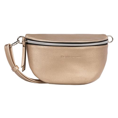 „Gürteltasche TOM TAILOR DENIM „“Rosie““ Gr. B/H/T: 23,5 cm x 14 cm x 3,5 cm, goldfarben (gold) Damen Taschen Gürteltaschen kleine Umhängetasche die sich ebenfalls als Gürteltasche tragen lässt“