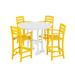 POLYWOOD® La Casa Café 5-Piece Bar Outdoor Dining Set Plastic in White | Wayfair PWS306-1-11192