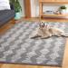 White 91 x 65 x 0.5 in Indoor Area Rug - Union Rustic Kambel Abstract Machine Woven Polypropylene Area Rug in Dark Gray/Ivory Polypropylene | Wayfair