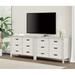 Latitude Run® Caan Dresser w/ 12 Drawers, Black Bedroom Dresser For Living Room, Hallway Wood in White | 26.5 H x 76 W x 15 D in | Wayfair