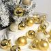 The Holiday Aisle® 1.18 "Diameter Christmas Ball, Set Of 24, Bronze Plastic in Yellow | 1.18 H x 1.18 W x 1.18 D in | Wayfair