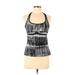 Nike Active Tank Top: Black Print Activewear - Women's Size Medium