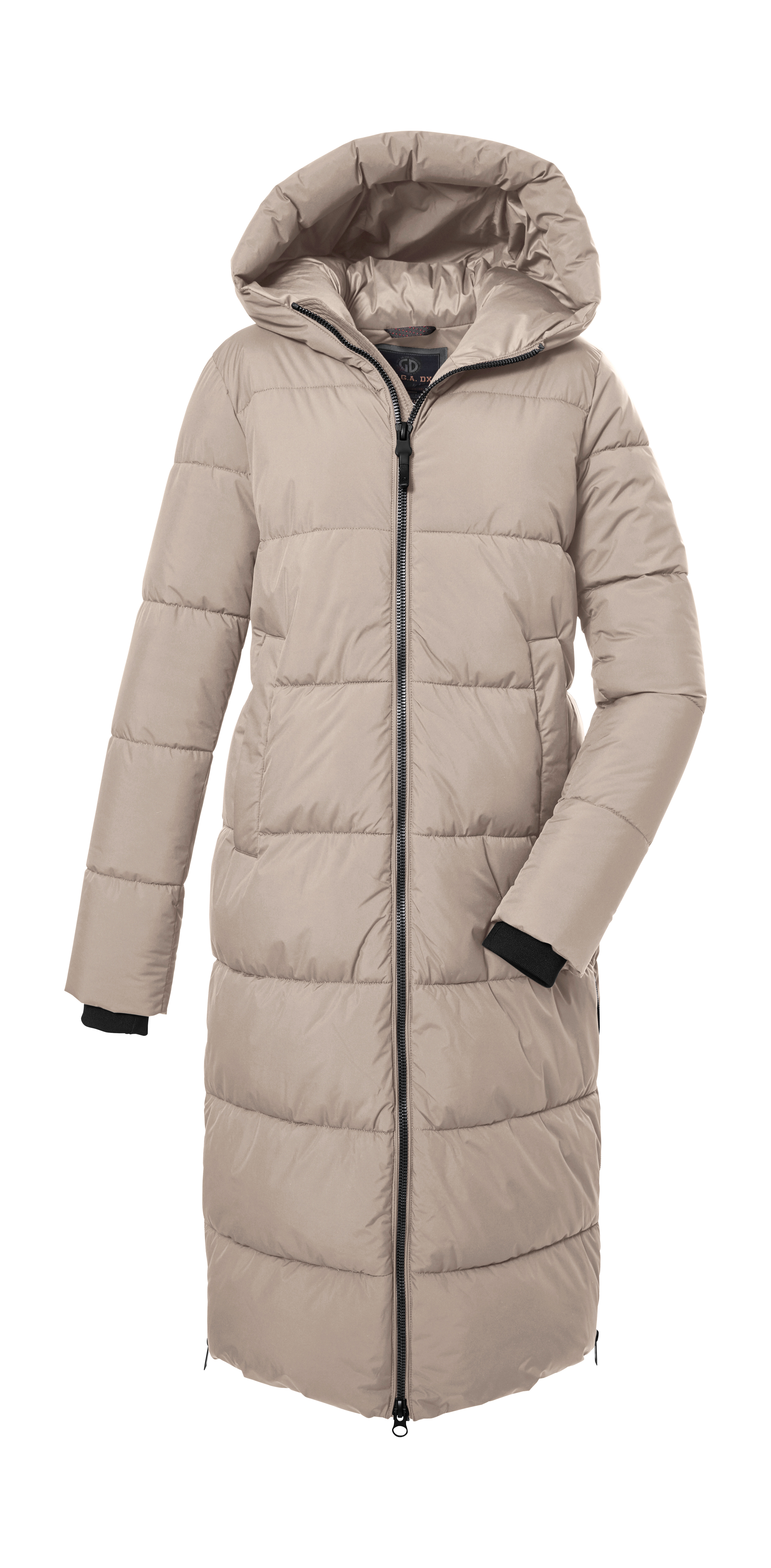 Steppmantel "GW 50 WMN QLTD CT", Damen, Gr. 44, beige (hellbeige), Obermaterial: 100% Polyester;Futter: 100% Polyester;Füllung: 100% Polyester, G.I.G.A. DX BY KILLTEC, Mäntel Steppmantel, Trendiger Damenmantel, wasserabweisend, winddicht, atmungsaktiv