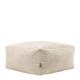 Pouf modulable velours côtelé beige galet