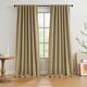 KEQIAOSUOCAI 132 Inch Linen Blackout Curtains 11 ft/feet Long for Ceiling Back Tab Loop Pocket Curtains Pinch Pleated Drapes for Patio Sliding Glass Door, Burlap Color,W50 x L132, 2 Panels