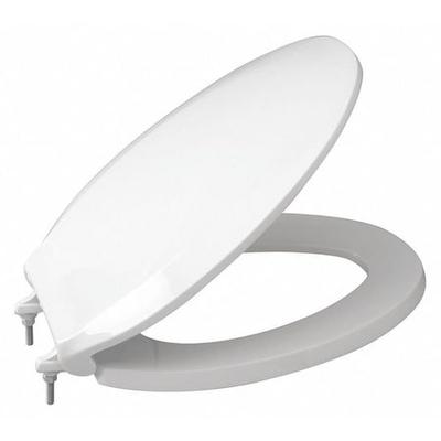 ZURN Z5958SS-EL Toilet Seat With Cover, Check Hinge, Elongated, White