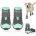 SlowTon Dog Shoes - Comfortable Non-Slip Rubber Sole Dog Boots for Hardwood Floors Adjustable Dog Paw Protector with Reflective Strap Breathable Dog Booties for Small Medium Large Dogs (GR #4)