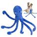 EXPAWLORER Long Dog Toy - 17 Best Squeaky Dog Plush Toys Puppy Birthday Gift Soft Stuffed Chew Toy Crinkle Paper and Built-in Squeaker Durable Interactive for Small Medium Large Dogs Chewing Blue