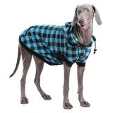 PAWZ Road Dog Coat Plaid Dog Sweater British Style Dog Vest Windproof Dog Jacket Dog Winter Clothes for Small Medium Large Dogs Blue 2XLarge