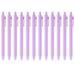 FOAUUH Pastel Gel Ink Pens 12 Pcs 0.5mm Aesthetic Gel Pens Fine Point Retractable Gel Pens Cute Ball Point Pen Black Ink Writing Pens Rollerball Pens School Gift Supplies (Purple)