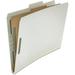 ZQRPCA UNV10262 4 Section Pressboard 1 Divider Legal Size Classification Folders - Gray (10/Box)