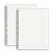 HULYTRAAT Large Dot Grid Spiral Notebook 8.5 x 11 Premium 100 gsm Ivory White Paper Sturdy See-Through Cover 128 Dotted Pages per Book (2 Pack) for Home School Office Artist Writing