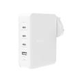 Belkin 140W 4-Port GaN Wall Charger, Multi-Port Travel Plug w/ USB-C Power Delivery Fast Charge & USB-A Port phone charger for iPhone, Samsung Galaxy, Google Pixel, iPad, MacBook, laptop, tablet, more