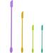 4PCS Mini Silicone Spatula Set Rubber Spatula for Makeup Cooking Baking Mixing(Candy Color)