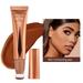 Liquid Contour Beauty Wand Gel Cream Contour Bronzer Stick Blendable Matte Finish Face Shades Pencil Long Lasting Smooth Moisturize Gliding Face Makeup With A Sponge Tip #02 Contour Wand