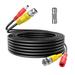 FITE ON 25FT Black BNC Video Power Cable Compatible With Most Cameras Strong Conductivity Anti-Rupture Coat Clear Video Stream Camera Cable for HD System Plug and Play