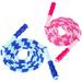 FOAUUH 2 Pack Jump Rope for Fitness Exercise Equipment Tangle-Free Rope Skipping with Soft Beaded Segment Premium Adjustable Jumping Rope for kids women menï¼ˆpink and blueï¼‰