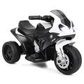 COSTWAY 6V Kids Electric Motorbike, 3 Wheels Battery Powered Ride on Motorcycle with Lights, Music, Licensed BMW Vehicle Toy for 18-36 Months (Black)