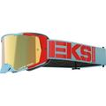 EKS Lucid Caliber MX Offroad Goggles Light Blue w/Gold Mirror Lens
