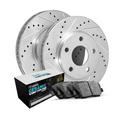 R1 Concepts Front Brakes and Rotors Kit |Front Brake Pads| Brake Rotors and Pads| Euro Ceramic Brake Pads and Rotors WGTN1-46011