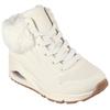 Winterboots SKECHERS "ESS - STREET GIRLS", Kinder, Gr. 33, beige (natur), Lederimitat, Fellimitat, sportlich, Schuhe, Schnürstiefel mit Skech-Air-Zwischensohle mit Luftkissendämpfung