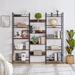 17 Stories Industrial Retro Wooden Style Large Open 5-Tier Bookshelf Wood in Brown | 70 H x 69 W x 11.8 D in | Wayfair