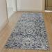 Blue 91 x 26 x 0.47 in Area Rug - Bungalow Rose Aidy 1244 Transitional Abstract Area Rug Polyester | 91 H x 26 W x 0.47 D in | Wayfair