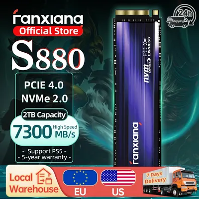 Fanxiang-Disque dur interne SSD NVMe S880 M.2 7300 MBumental 1 To 2 To 4 To PCIe 4.0x4 Disque