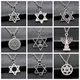 25 Styles Jewish Menorah Star Of David Hexagram Pendant Necklace Choker Charm Factory Price Jewelry