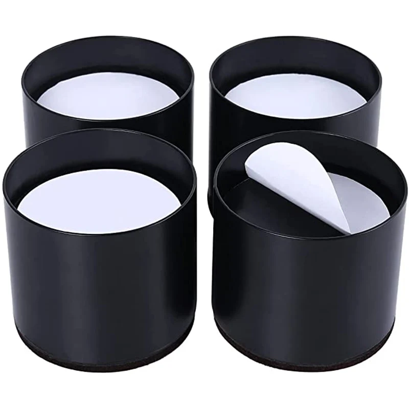 2/4PCS Bett Möbel Steigleitungen Höhe in Höhen Heavy Duty Steigleitungen für Sofa Couch Schreibtisch Tisch Schwarz Runde saquare Boden Protector