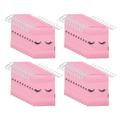 100 Pieces Eyelash Aftercare Bags Plastic Makeup Bags Toiletry Makeup Pouch Cosmetic Travel with Drawstring Pink S