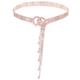 YooAi Kristall Taillengürtel für Frauen Strass Kettengürtel O-Ring Taillengürtel für Kleid Roségold 120cm