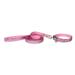 Doggy Parton Dog Collars Sequined Two-Piece Pet Collar and Leash Set Pink Small
