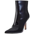 The Drop Women's Stiefelette Gail mit Absatz, Schwarzes Lackkunstleder (PU), 40