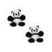 Mighty Jr Microfiber Ball Panda 2-Pack Dog Toys