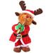 NUOLUX Electric Elk Doll Christmas Elk Doll Musical Elk Doll Plush Elk Toy Christmas Party Supply