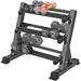 HTYSUPPLY 3 Tier Dumbbell Rack Stand for Home Gym Adjustable Width Weight Rack for Dumbbells of Different Sizes (Rack )