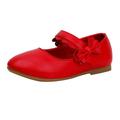 QIANGONG Toddler Shoes Girl Shoes Leather Shoes Single Shoes Children Dance Shoes Girls Performance Shoes (Color: Red Size: 32 )
