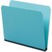 HTYSUPPLY Pressboard Expanding File Folders Straight Cut Top Tab Letter Blue 25/Box