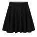 IEFIEL Kids Girls Chiffon Basic Solid Pleated Skirt Versatile Mini Skater Skirt A-Line Tennis Skirt Black 6