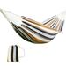 SUGIFT 2-Person Brazilian-Style Cotton Double Hammock Bed w/ Portable Carrying Bag Desert Stripes