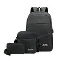 Dcenta 3pcs Set Women Men Laptop Shoulder Bag Small Pocket for Travel School Business Work College Fits Up to 15.6inches