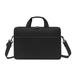 14 Inch Briefcase Expandable Computer Shoulder Messenger Bag Carrying Case Organizer for Men Women Business Travel College School - black