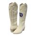 Women's Cuce Cream Tennessee Titans Cowboy Boots